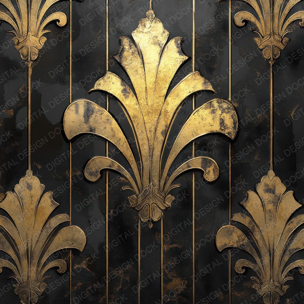 Gilded Art Deco Ruin Background Digital Paper Pack (DDD000531)