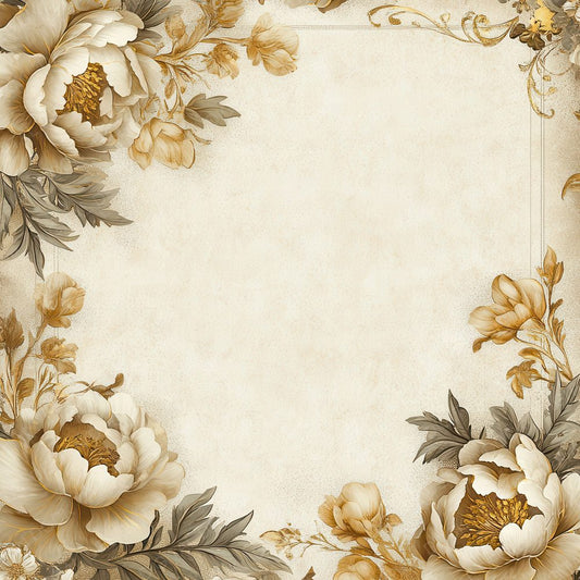 Gilded Flora Background Digital Paper Pack (DDD000532)