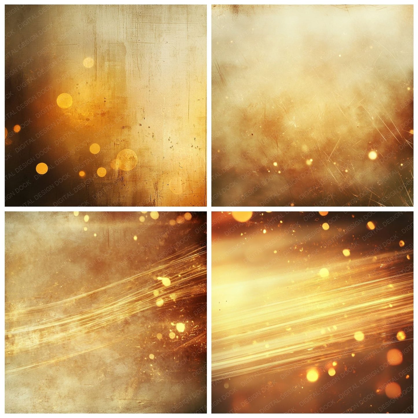 Golden Light Trails Background Digital Paper Pack (DDD000538)