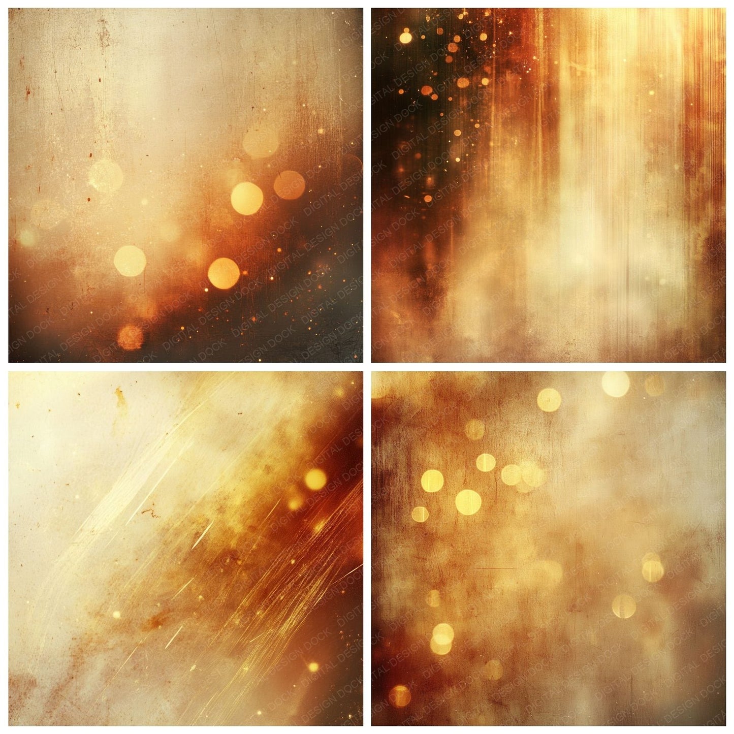 Golden Light Trails Background Digital Paper Pack (DDD000538)