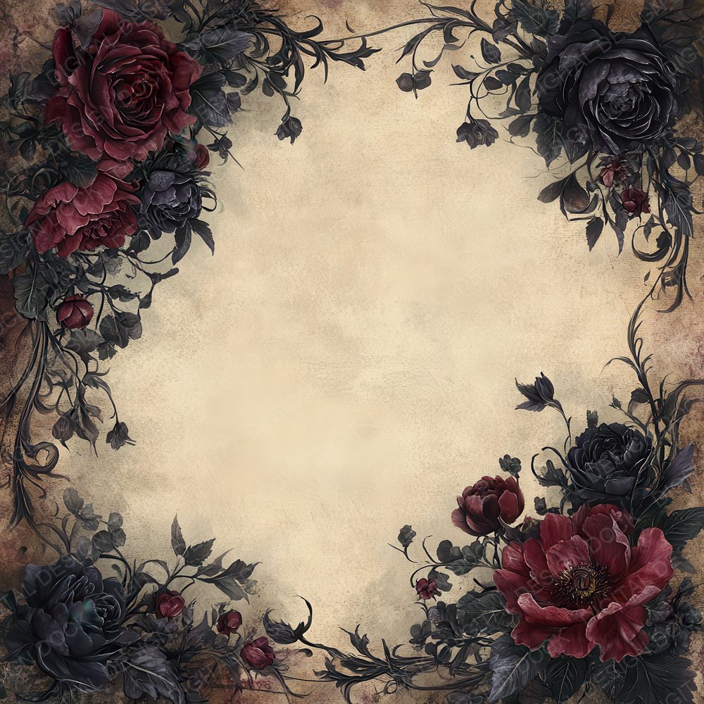 Gothic Bloom Background Digital Paper Pack (DDD000541)