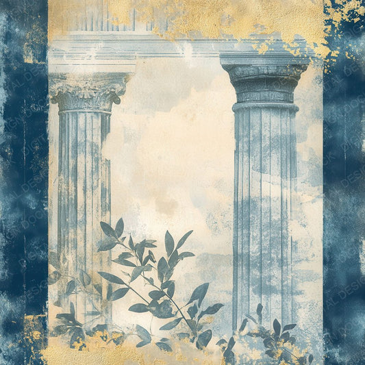 Greece Marble Background Digital Paper Pack (DDD000549)
