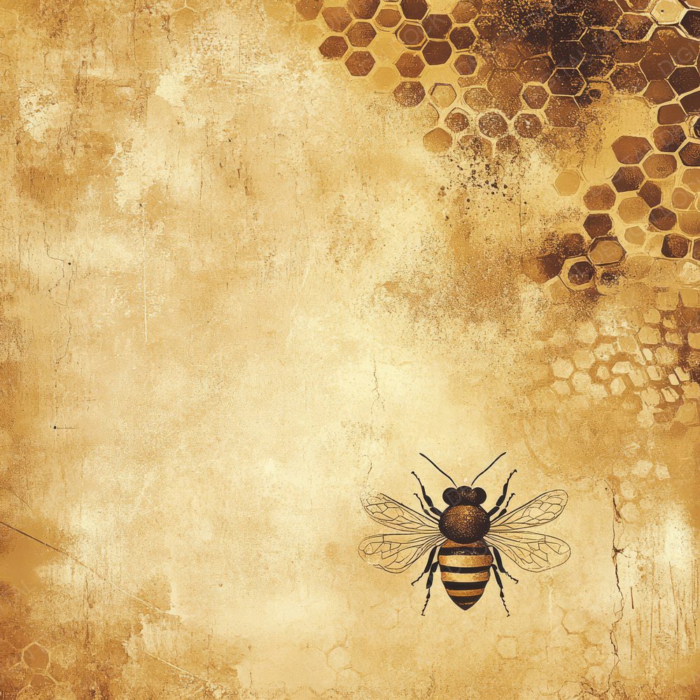 Honeycomb Bee outline Background Digital Paper Pack (DDD000555)