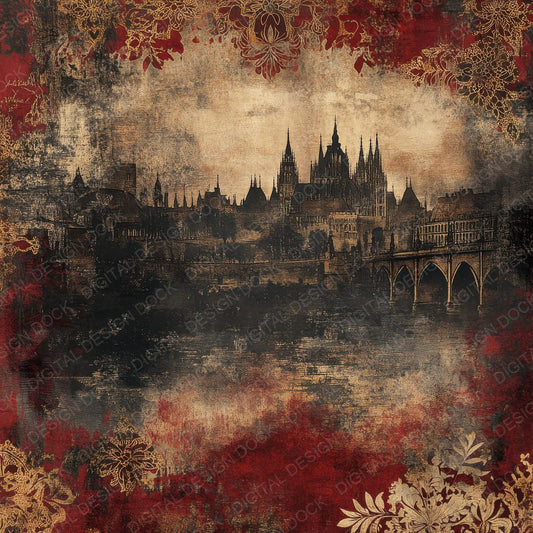 Hungary Noble Background Digital Paper Pack (DDD000558)