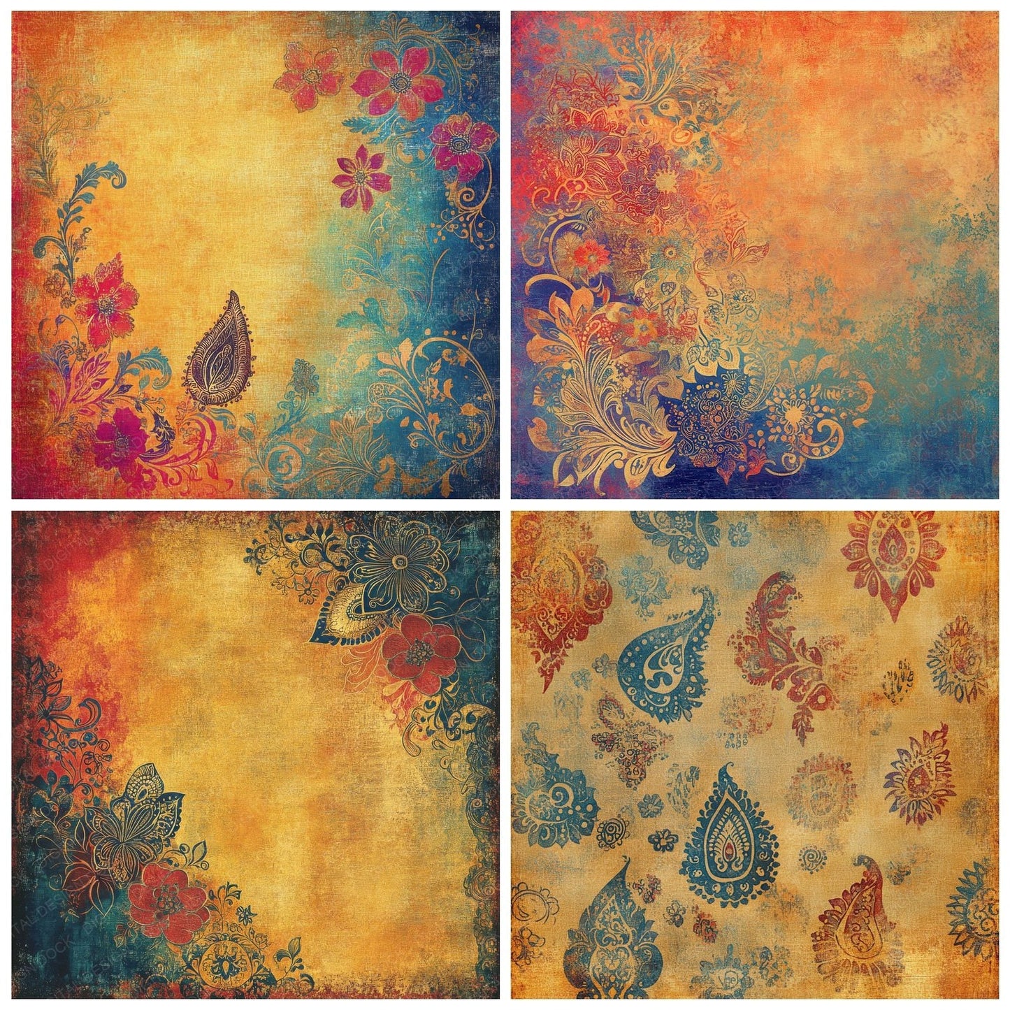 India Luxe Background Digital Paper Pack (DDD000561)