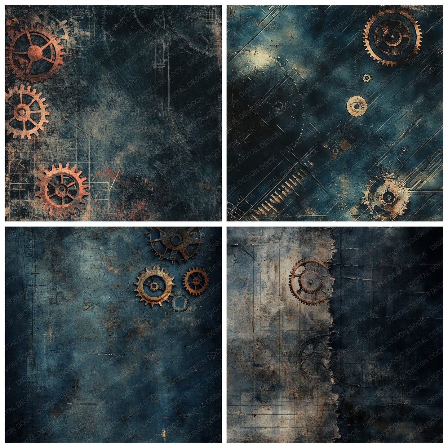 Industrial and Mechanical Background Digital Paper Pack (DDD000563)
