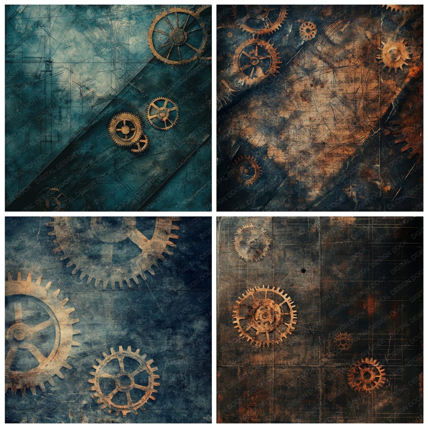 Industrial and Mechanical Background Digital Paper Pack (DDD000563)
