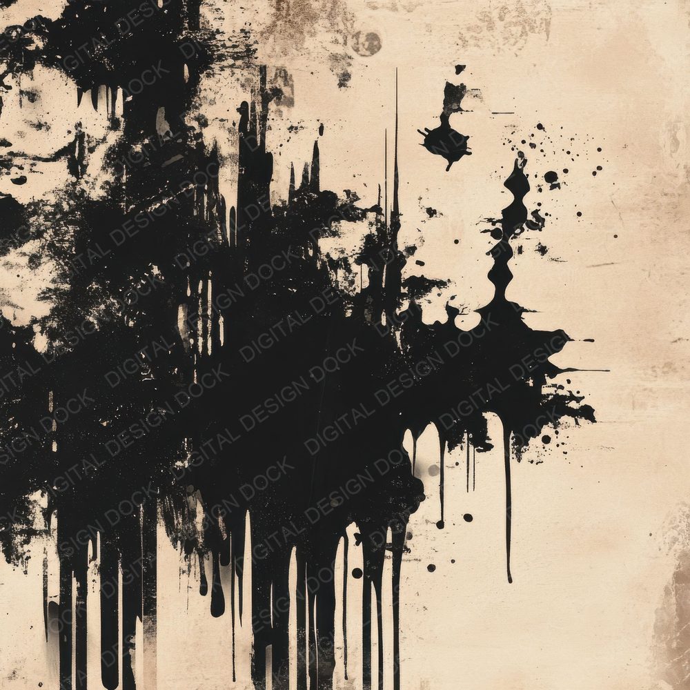 Ink Splatter Texture Background Digital Paper Pack (DDD000567)