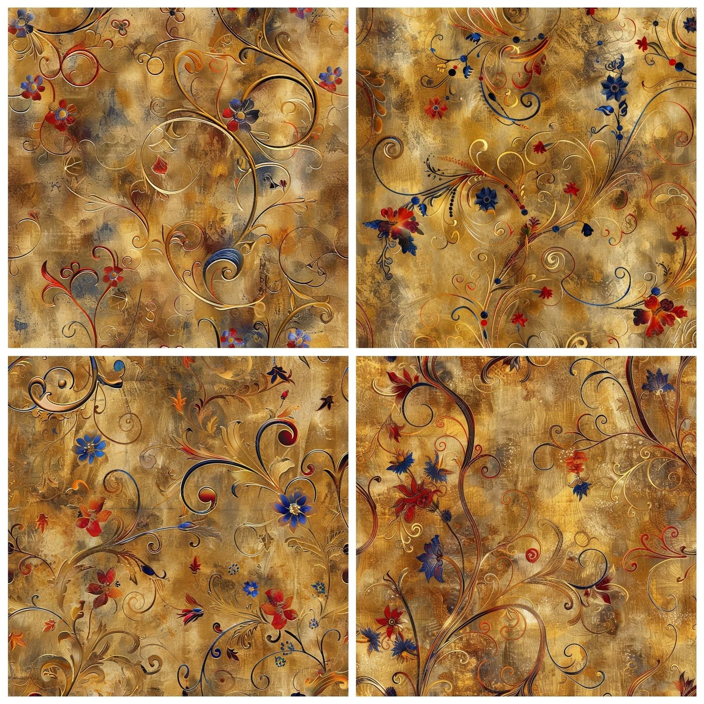 Klimt Inspired Background Digital Paper Pack (DDD000576)