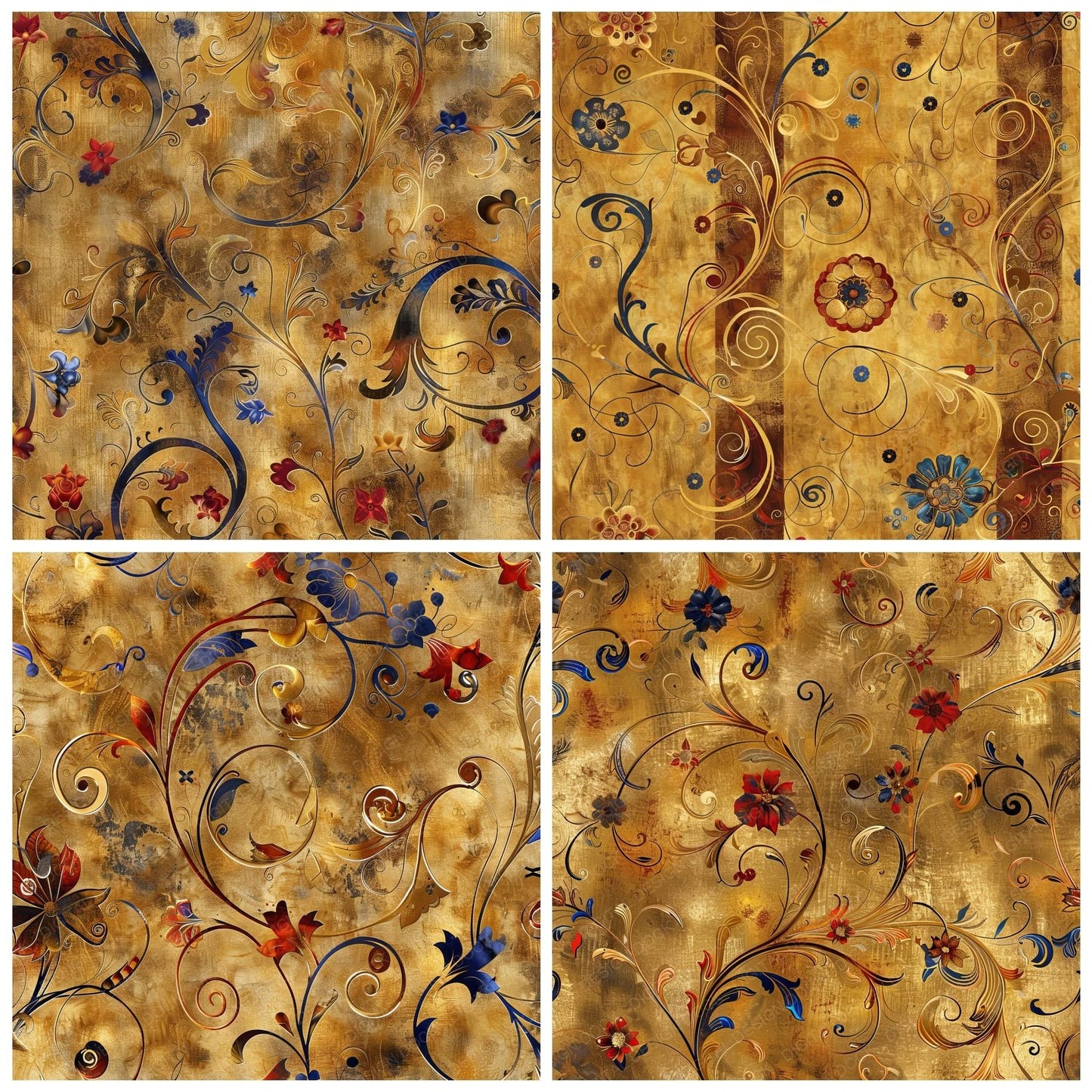 Klimt Inspired Background Digital Paper Pack (DDD000576)
