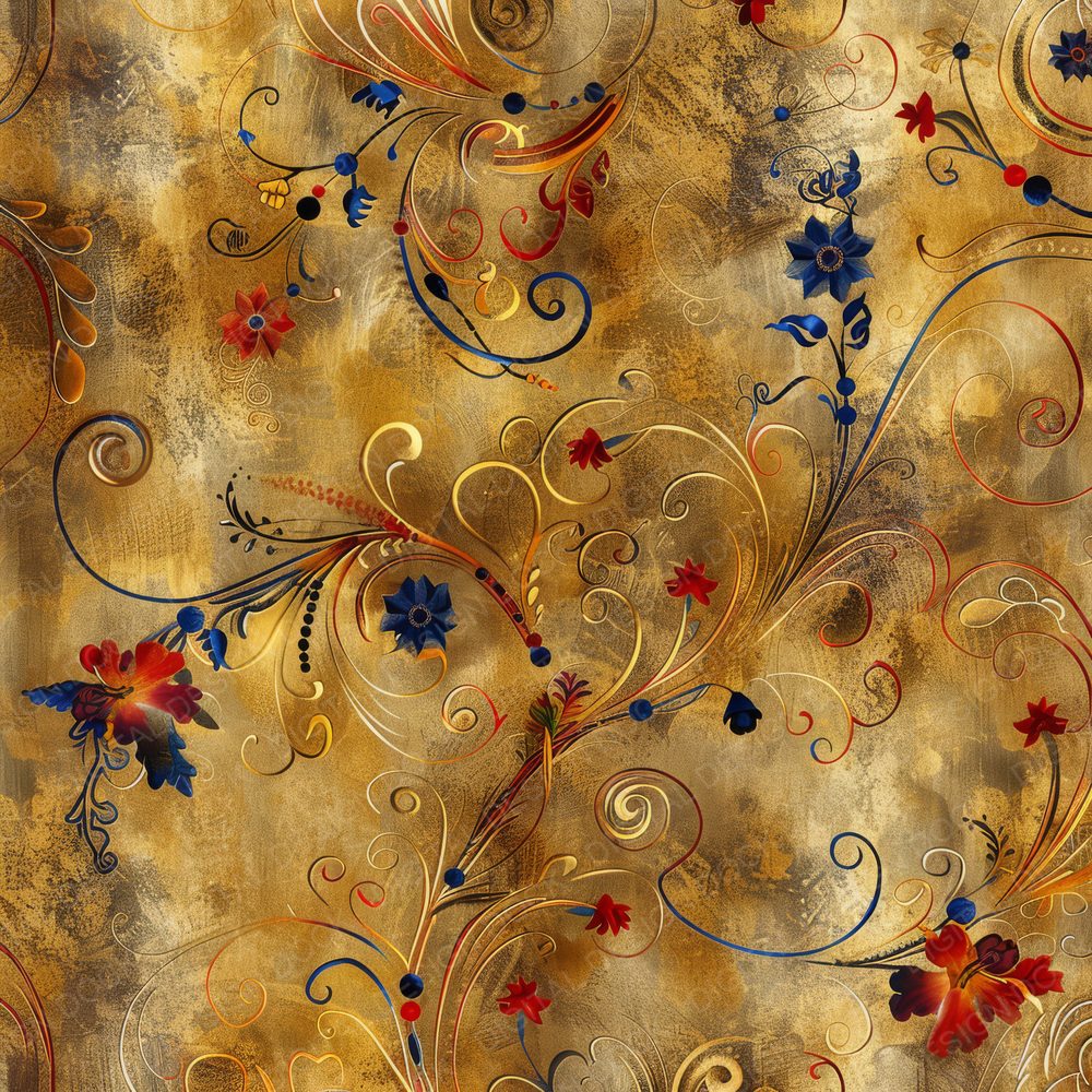 Klimt Inspired Background Digital Paper Pack (DDD000576)