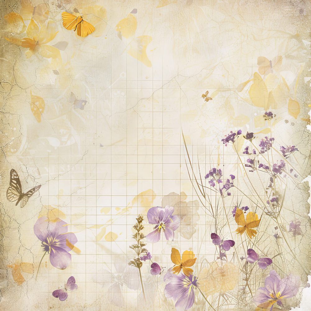 Lavender and Yellow Checkerboard Background Digital Paper Pack (DDD000582)