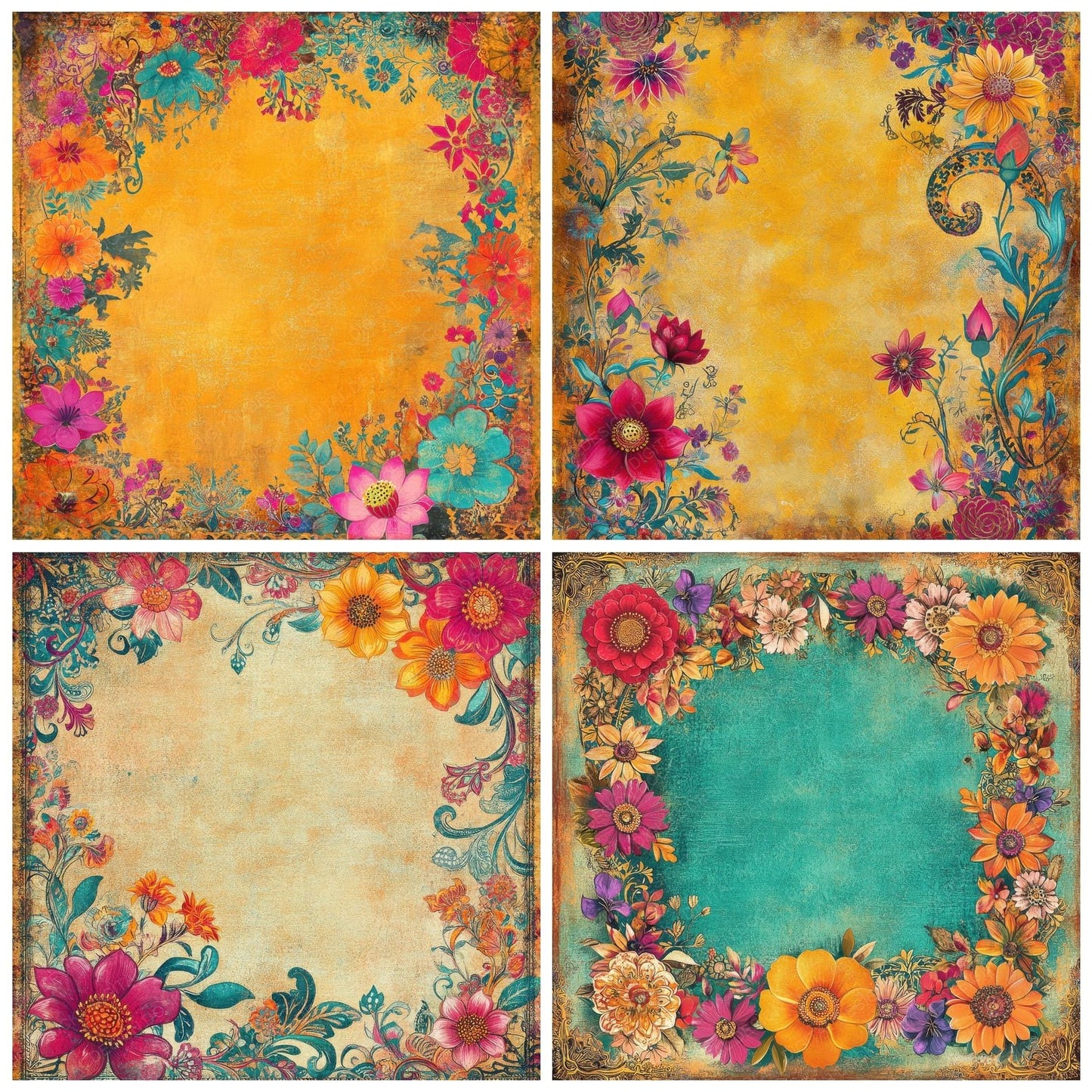 Marigold Celebration Background Digital Paper Pack (DDD000592)