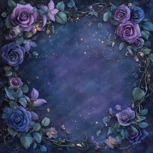 Midnight Bloom Background Digital Paper Pack (DDD000604)