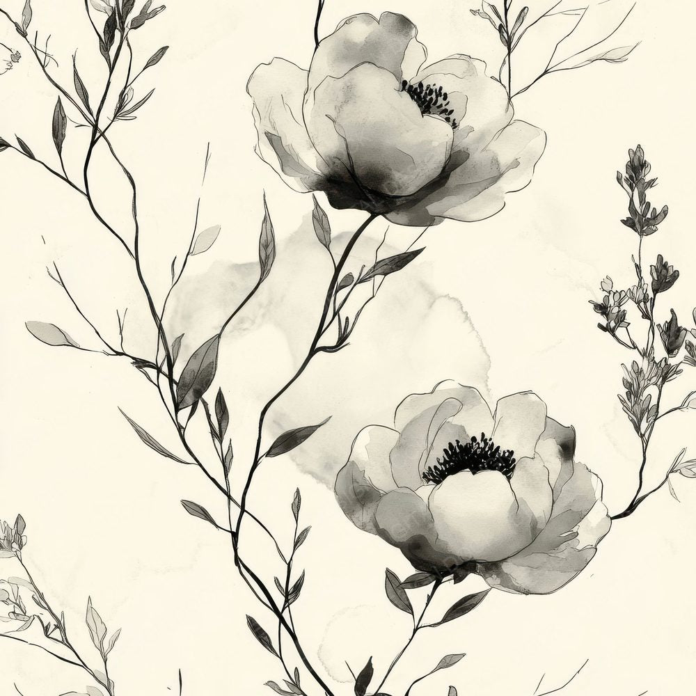 Minimal Ink Bloom Background Digital Paper Pack (DDD000613)