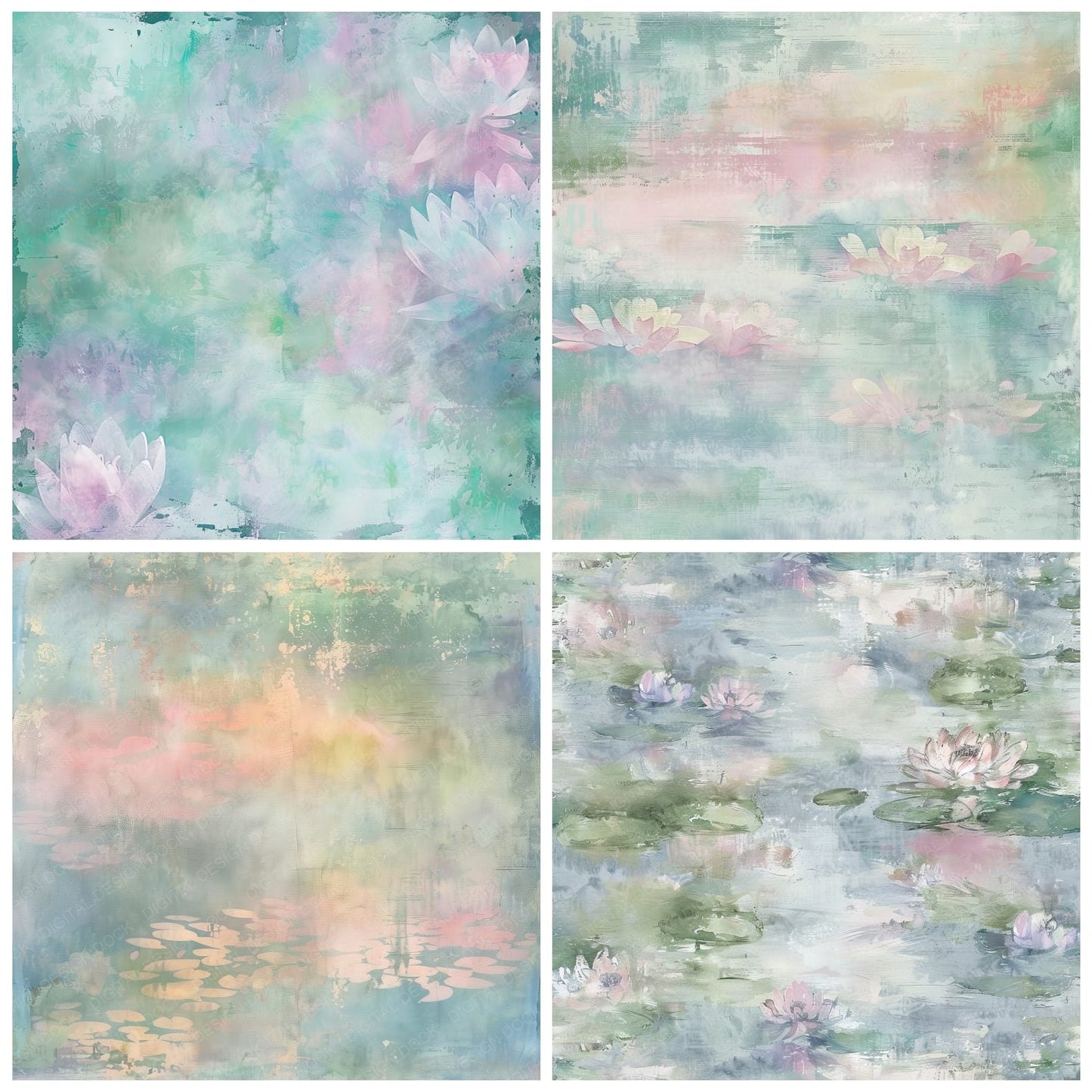 Monet Inspired Background Digital Paper Pack (DDD000617)
