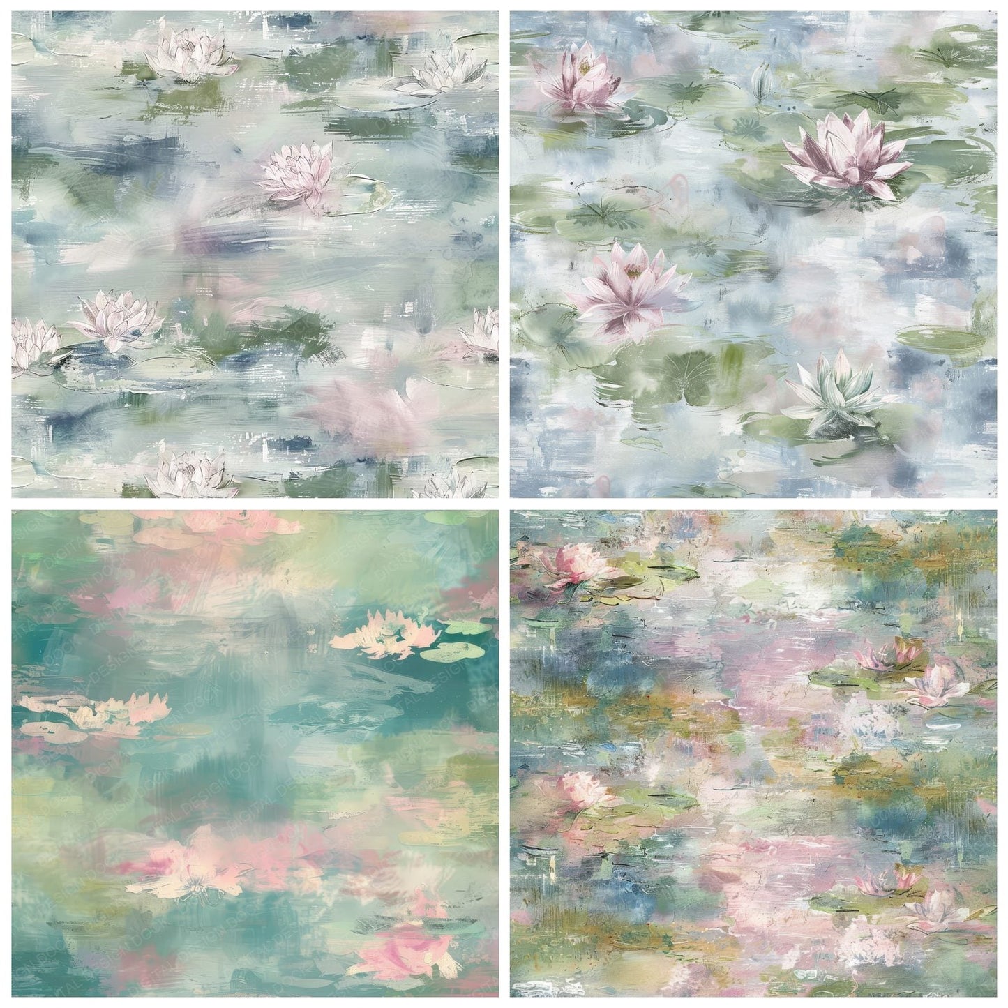 Monet Inspired Background Digital Paper Pack (DDD000617)