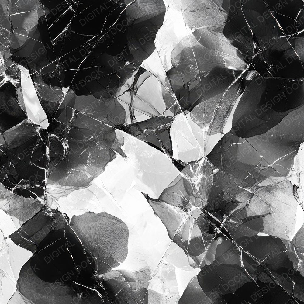 Monochrome Ghost Petals Background Digital Paper Pack (DDD000622)