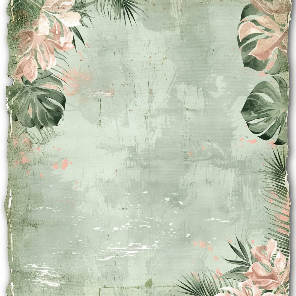 Monstera Leaves and Trailing Vines Background Digital Paper Pack (DDD000624)