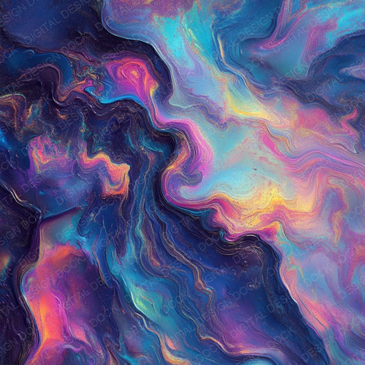 Neon Liquid Flow Background Digital Paper Pack (DDD000637)