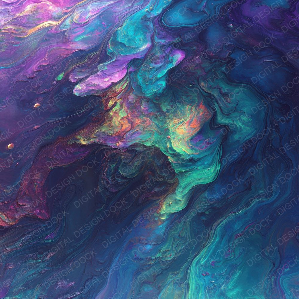 Neon Liquid Flow Background Digital Paper Pack (DDD000637)