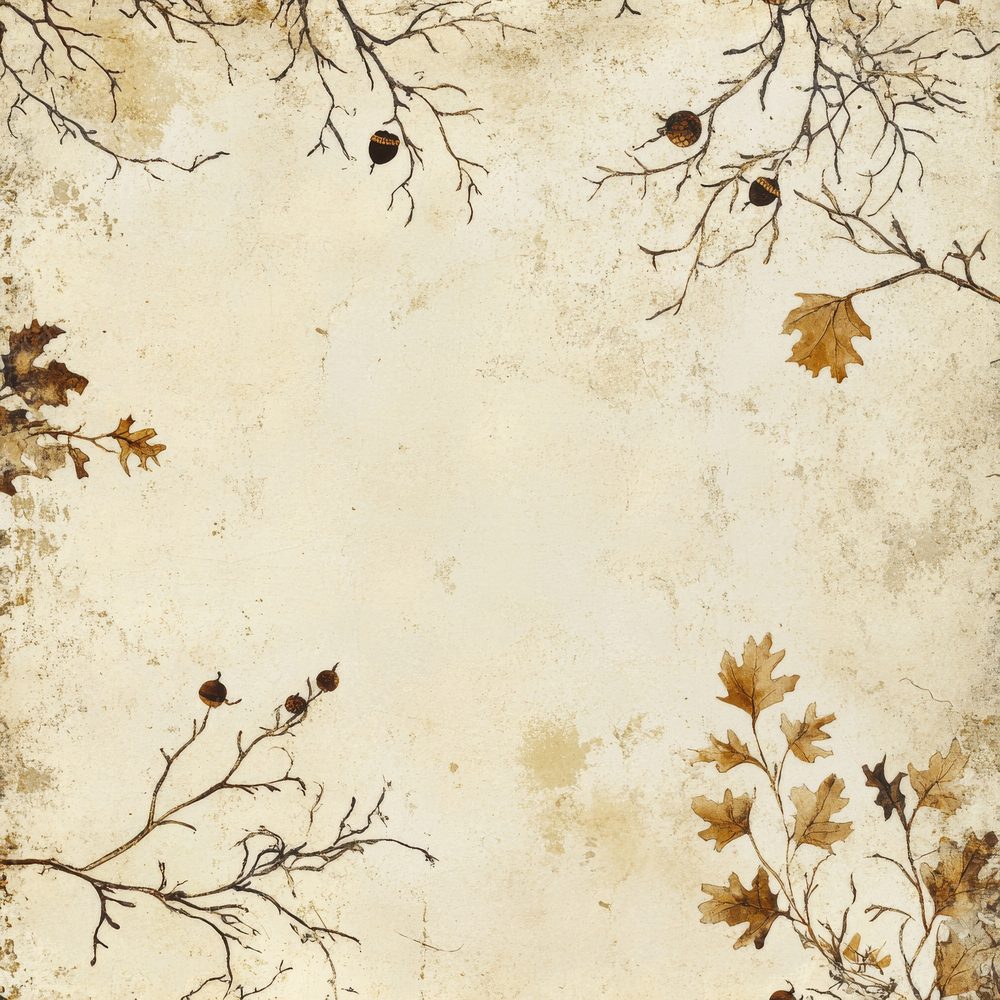 Oak Leaves and Acorns Background Digital Paper Pack (DDD000648)