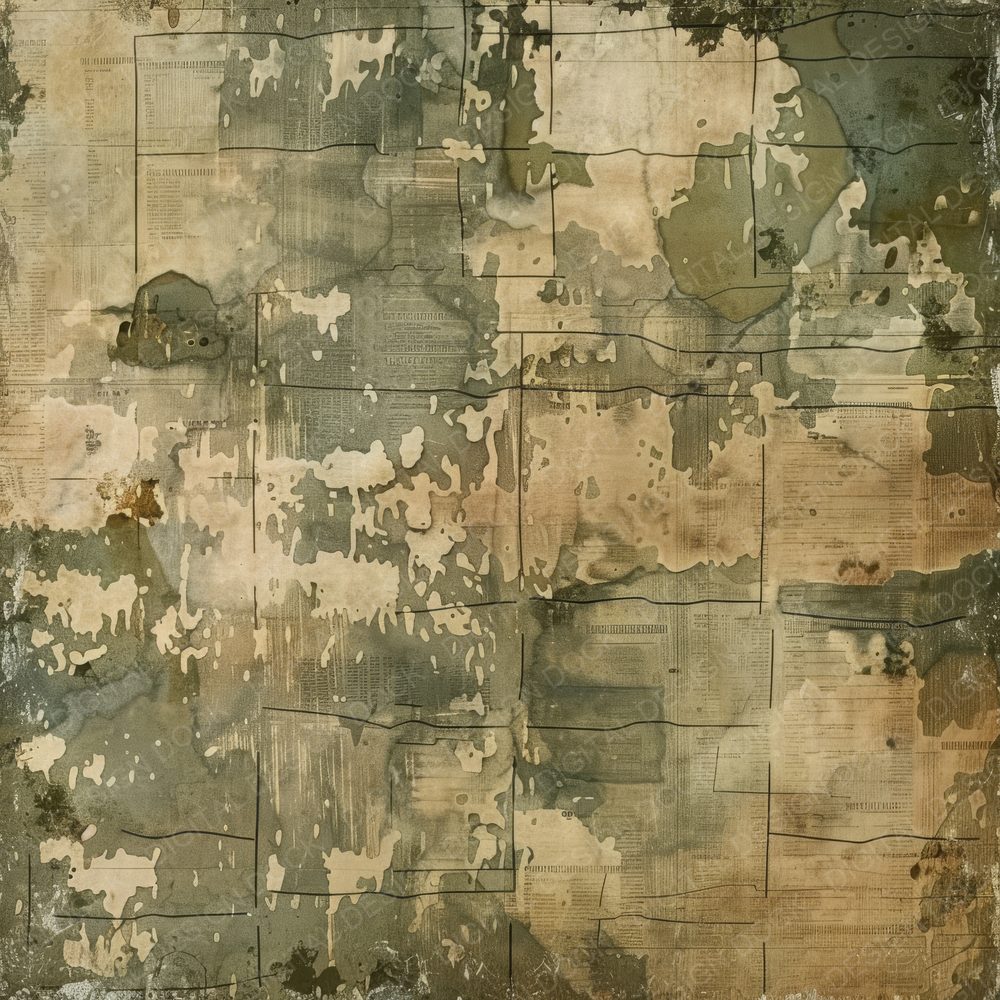Olive and Khaki Military Maps Background Digital Paper Pack (DDD000651)