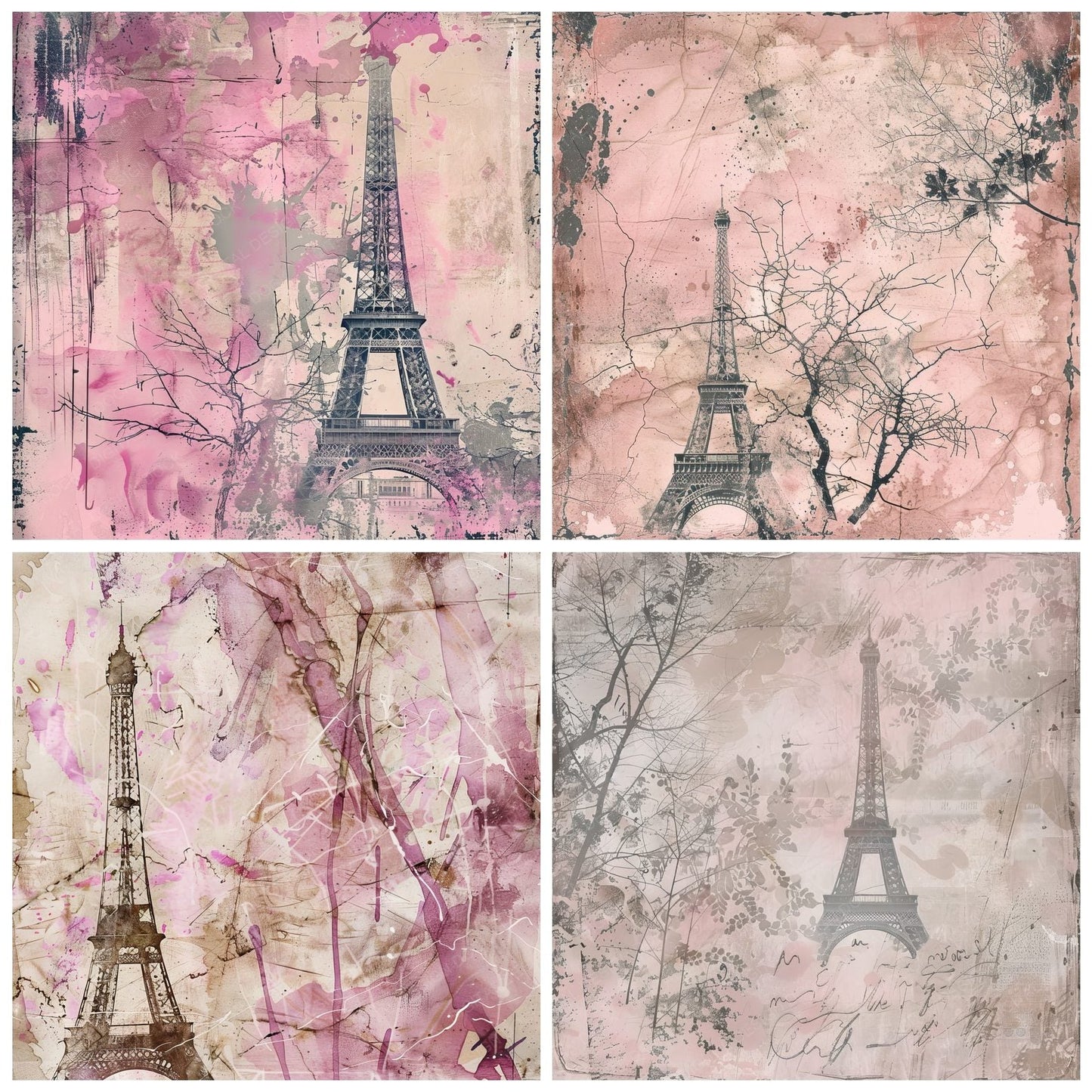 Paris Background Digital Paper Pack (DDD000664)