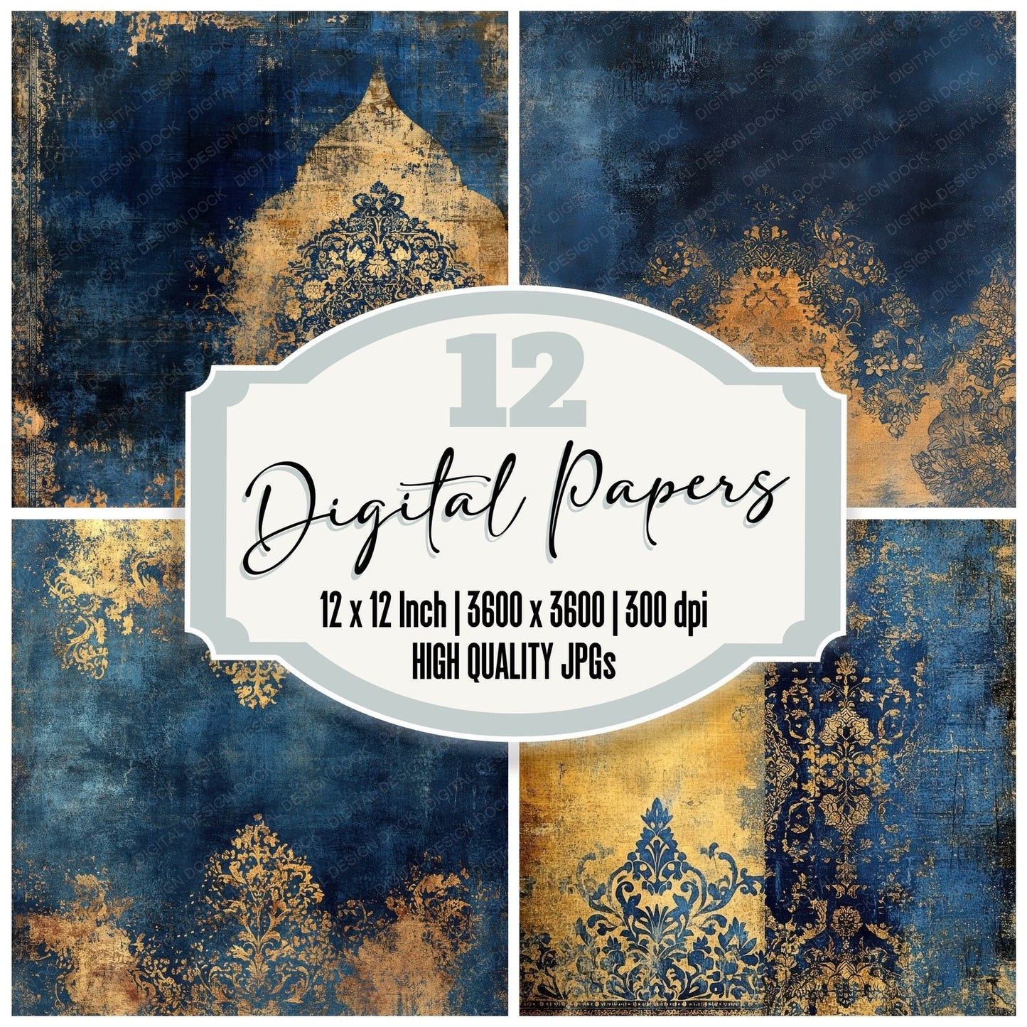 Persia Majestic Background Digital Paper Pack (DDD000671)