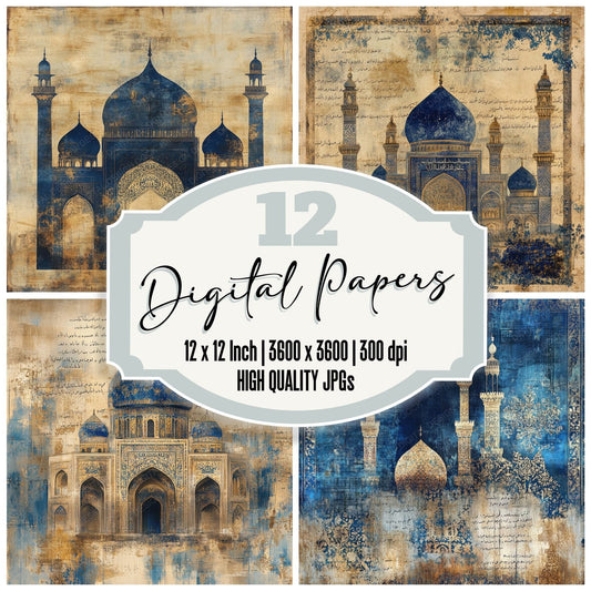 Persia Opulence Background Digital Paper Pack (DDD000672)