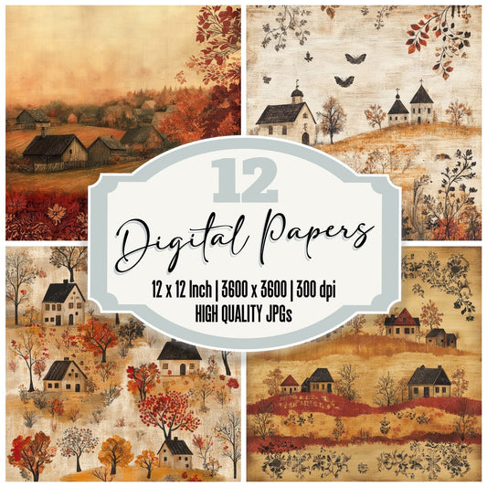 Poland Folk Background Digital Paper Pack (DDD000681)