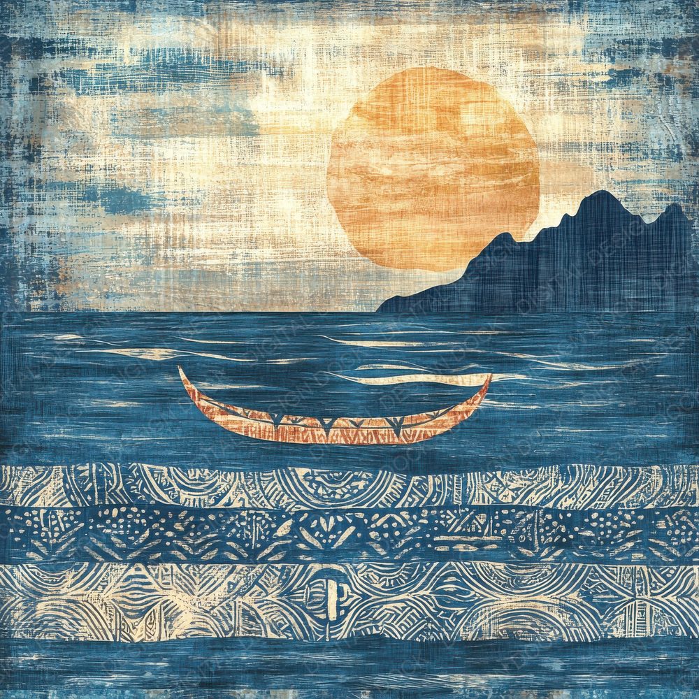 Polynesia Tides Background Digital Paper Pack (DDD000683)