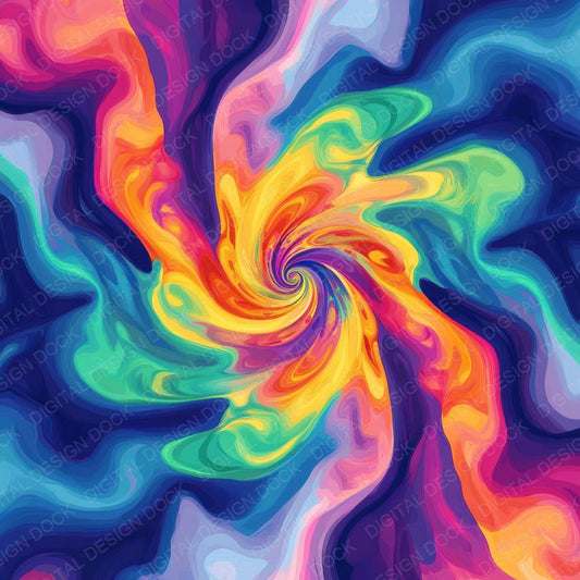 Psychedelic Swirls Background Digital Paper Pack (DDD000690)