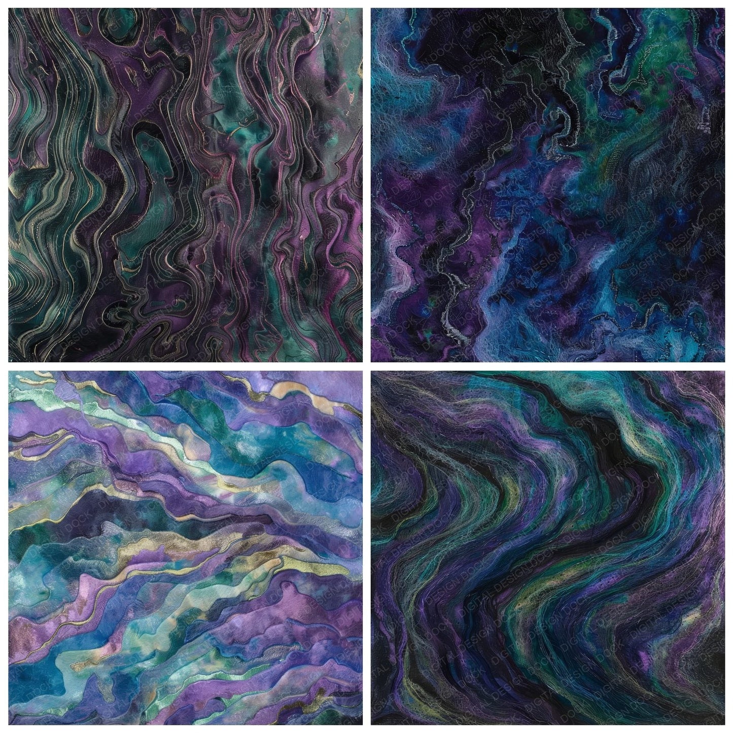 Reflective Iridescent Oil Slick Background Digital Paper Pack (DDD000694)