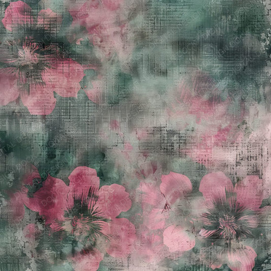 Rose Pink and Emeral Green Houndstooth Pattern Background Digital Paper Pack (DDD000706)