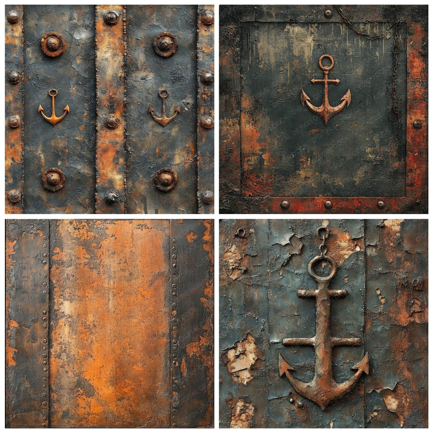 Rusted Hull Decay Background Digital Paper Pack (DDD000714)