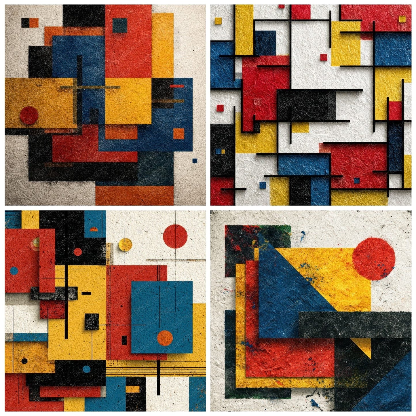 Brutalist Kids Cutout Form Digital Paper Pack (DDD000727)