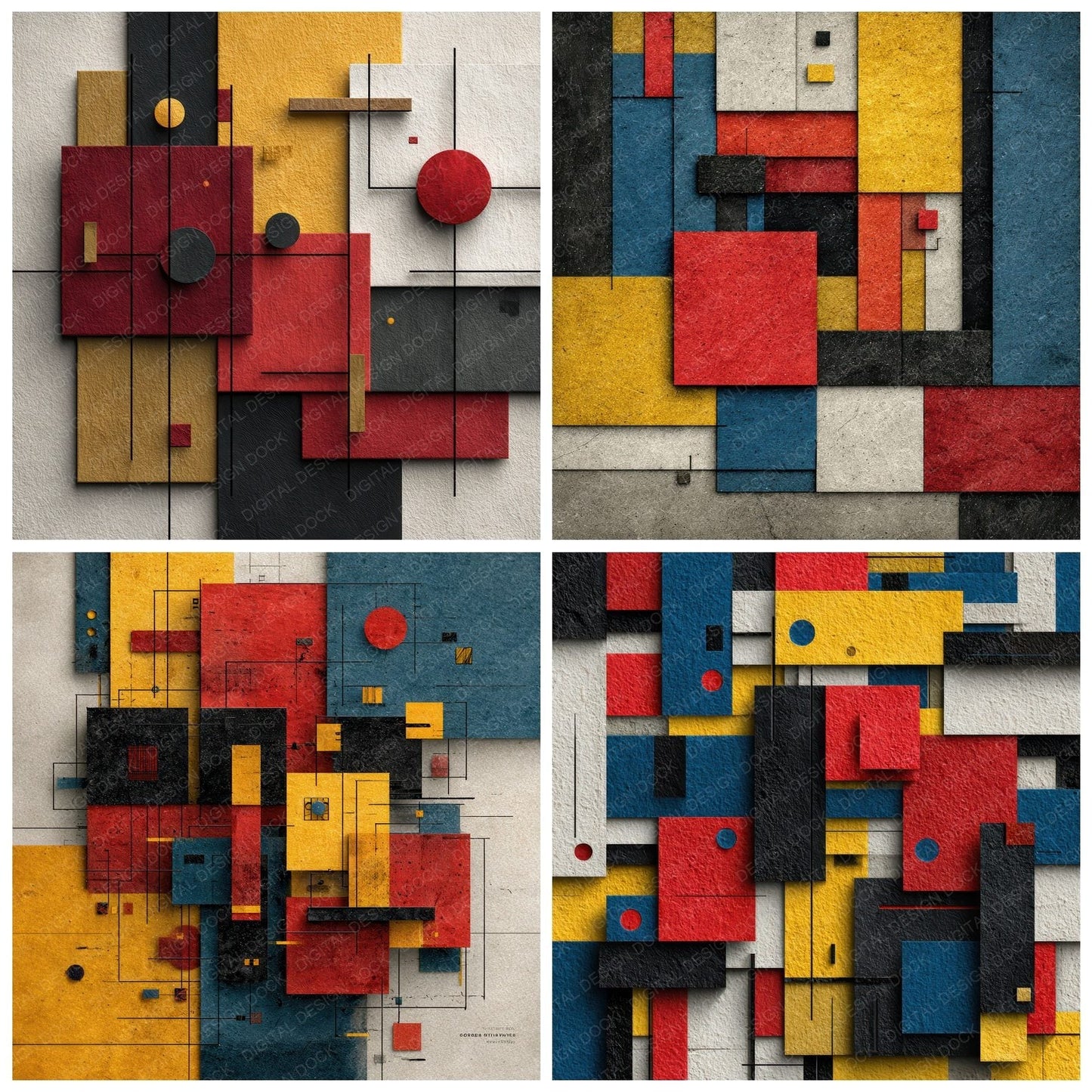 Brutalist Kids Cutout Form Digital Paper Pack (DDD000727)