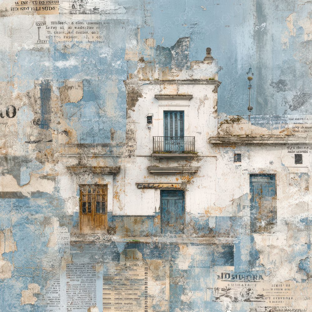 BuenosAires Collage Tango Poster Type Digital Paper Pack (DDD000734)