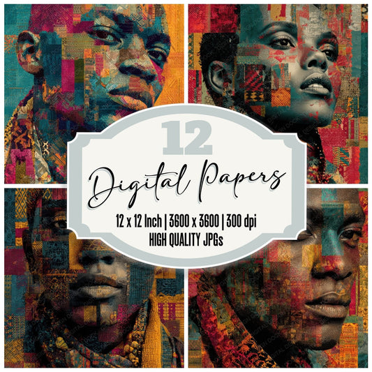 Butler Textile Portrait Kente Block Digital Paper Pack (DDD000755)
