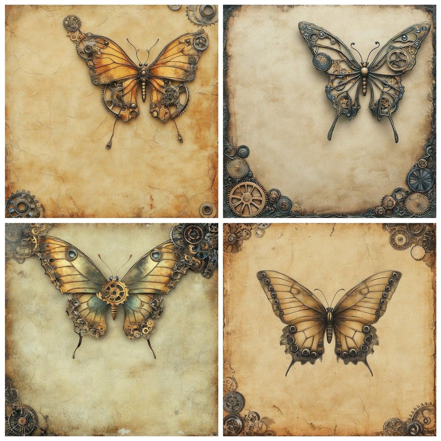 Butterfly Gearwing Edge Digital Paper Pack (DDD000761)