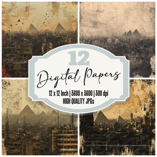 Cairo Dust Script Digital Paper Pack (DDD000770)