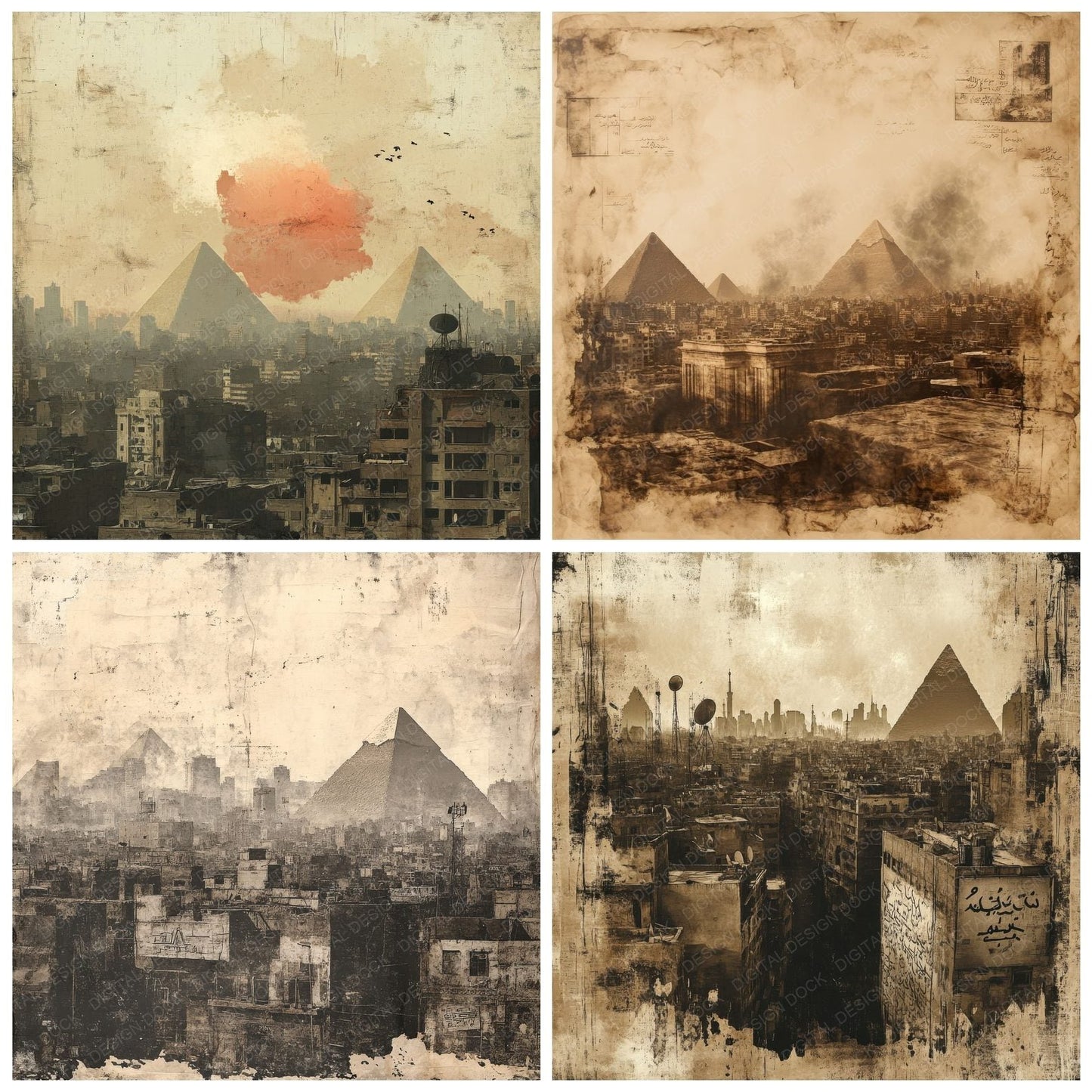 Cairo Dust Script Digital Paper Pack (DDD000770)