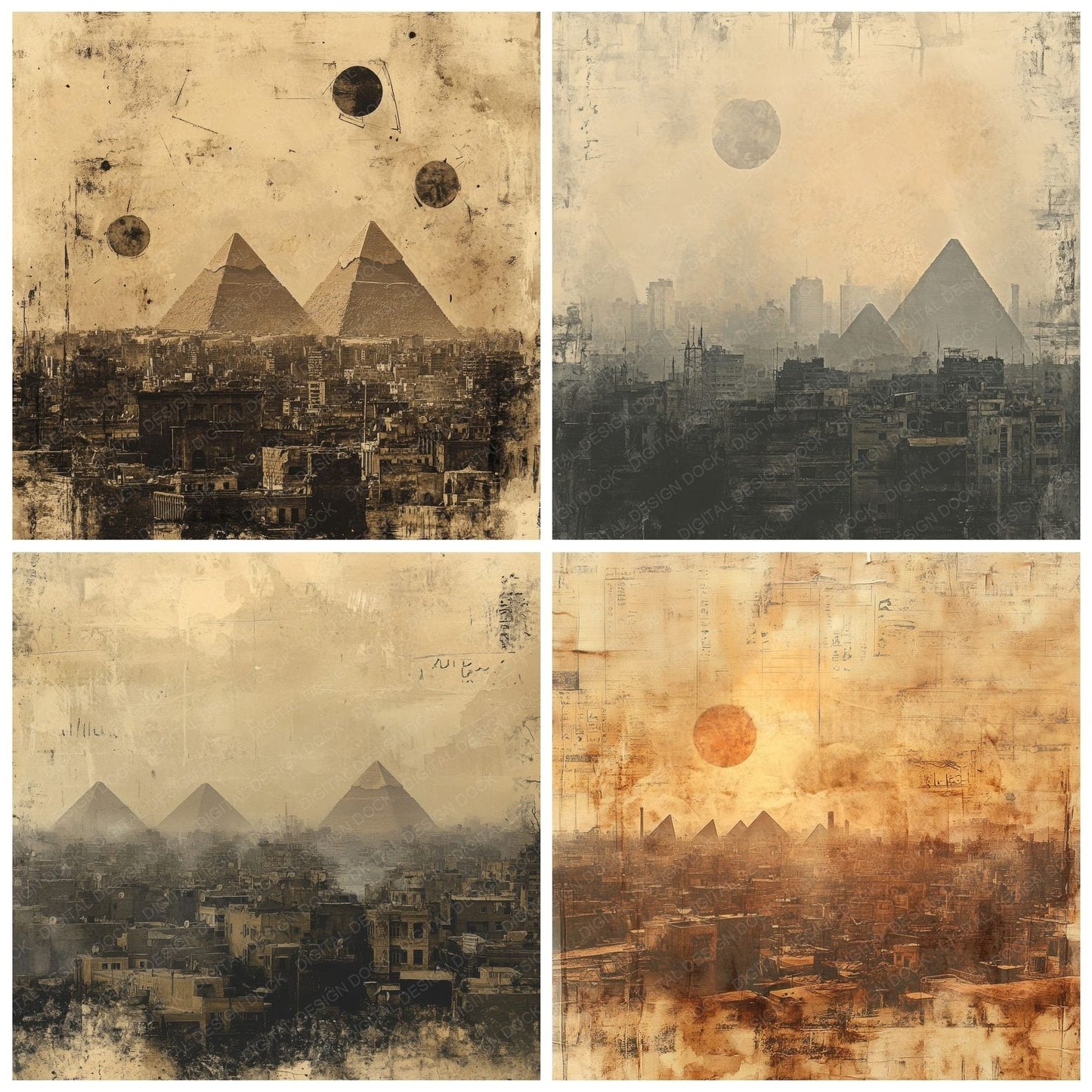 Cairo Dust Script Digital Paper Pack (DDD000770)