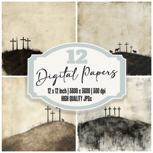 Calvary Text Dust Digital Paper Pack (DDD000772)