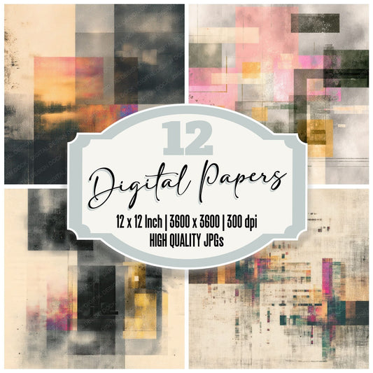CMYK Block Test Strip Crop Mark Digital Paper Pack (DDD000779)