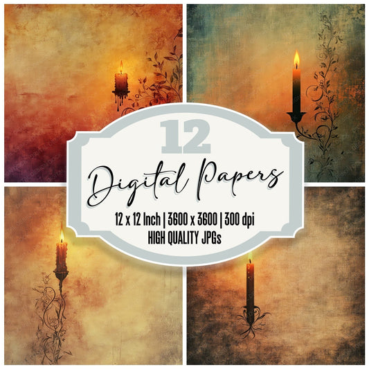 Candle Wax Glow Digital Paper Pack (DDD000784)