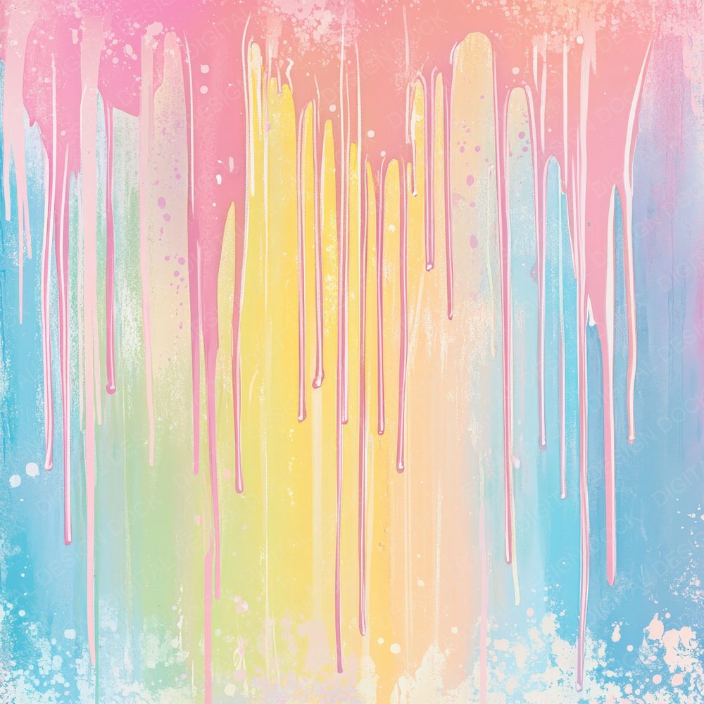 Candy Coated Drips Background Digital Paper Pack (DDD000786)