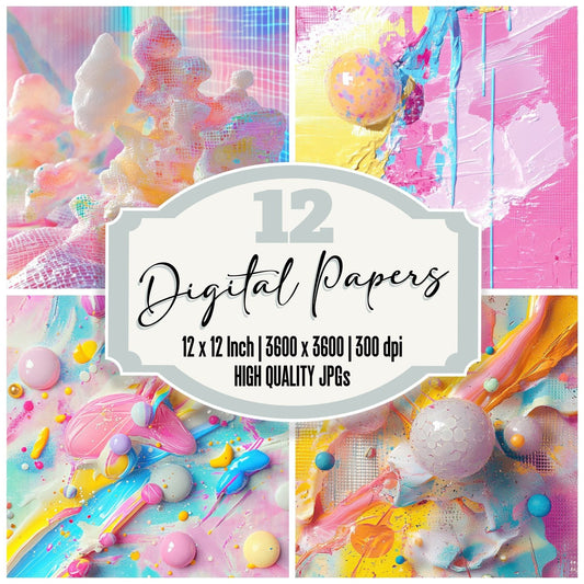 Candy Grid Collapse Digital Paper Pack (DDD000788)
