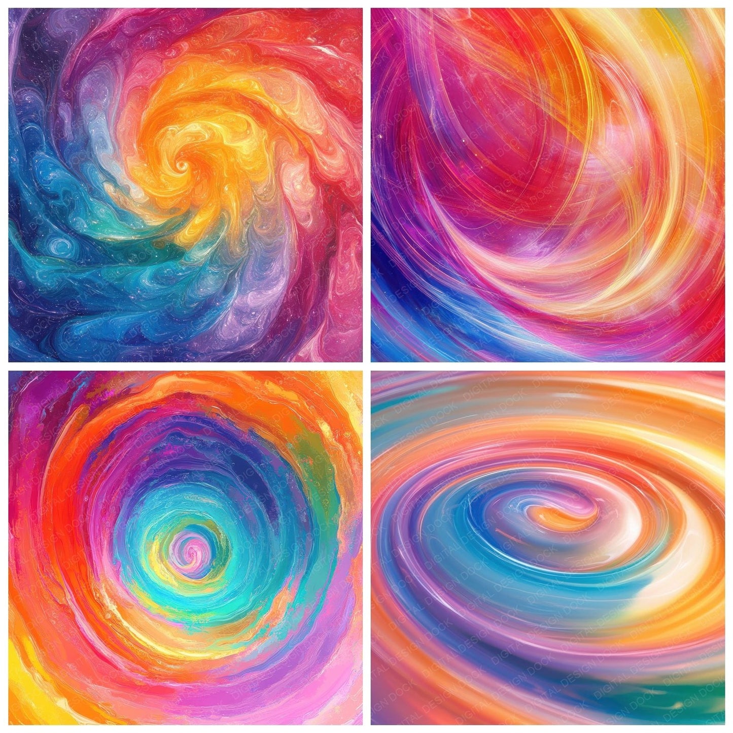 Candy Ink Swirl Digital Paper Pack (DDD000789)